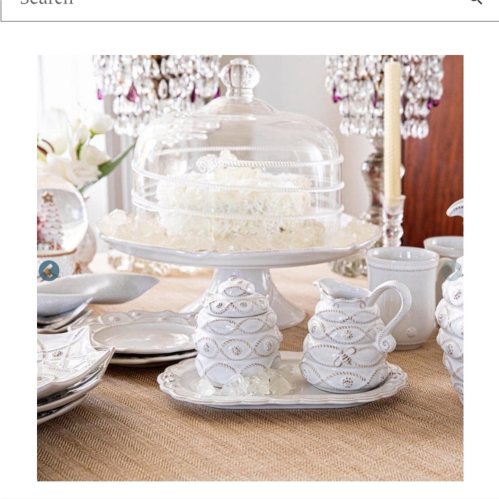 Juliska Jardins du Monde 3 pc creamer and sugar set whitewash - Picture 2 of 8